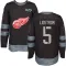 Black Men's Nicklas Lidstrom Authentic Detroit Red Wings 1917-2017 100th Anniversary Jersey