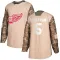 Camo Men's Nicklas Lidstrom Authentic Detroit Red Wings Veterans Day Practice Jersey