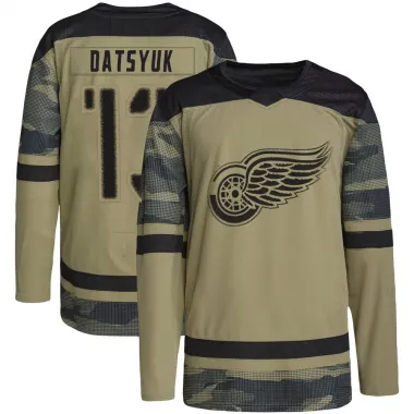 Camo Men's Pavel Datsyuk Authentic Detroit Red Wings Military Appreciation Practice Jersey