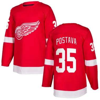 Red Men's Michal Postava Authentic Detroit Red Wings Home Jersey
