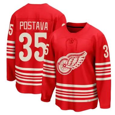 Red Men's Michal Postava Breakaway Detroit Red Wings Centennial Jersey