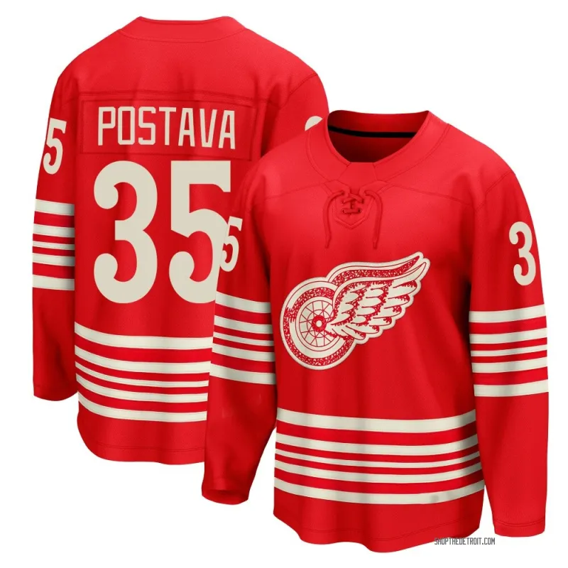 Red Men's Michal Postava Breakaway Detroit Red Wings Centennial Jersey