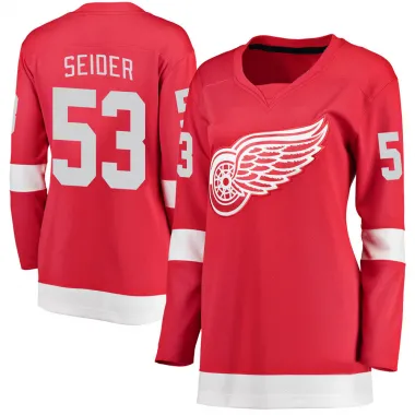 Red Women's Moritz Seider Breakaway Detroit Red Wings Home Jersey