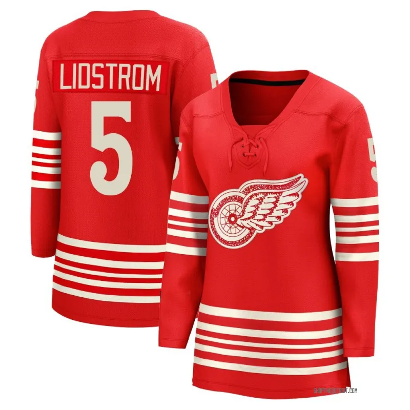 Red Women's Nicklas Lidstrom Breakaway Detroit Red Wings Centennial Jersey
