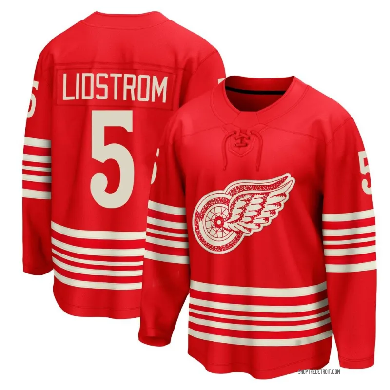Red Youth Nicklas Lidstrom Breakaway Detroit Red Wings Centennial Jersey