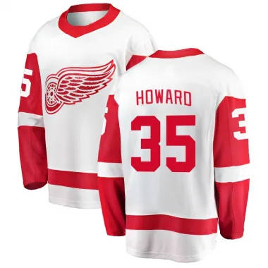 White Men's Jimmy Howard Breakaway Detroit Red Wings Away Jersey