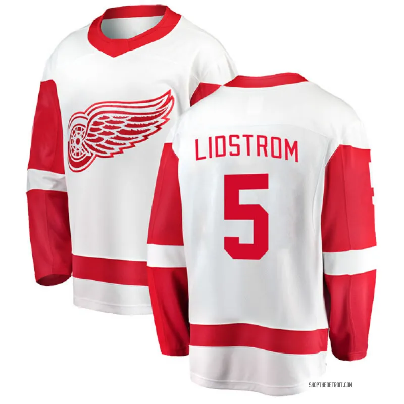 White Men's Nicklas Lidstrom Breakaway Detroit Red Wings Away Jersey