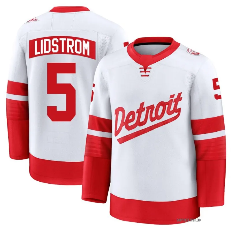 White Men's Nicklas Lidstrom Premium Detroit Red Wings 2025 Stadium Series Jersey