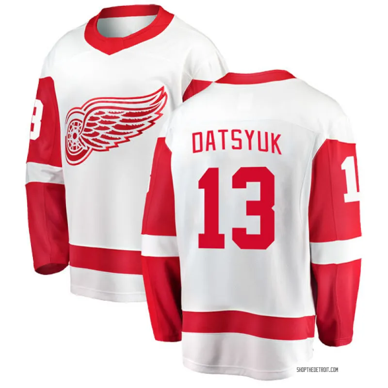 White Men's Pavel Datsyuk Breakaway Detroit Red Wings Away Jersey