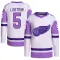 White/Purple Men's Nicklas Lidstrom Authentic Detroit Red Wings Hockey Fights Cancer Primegreen Jersey