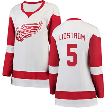White Women's Nicklas Lidstrom Breakaway Detroit Red Wings Away Jersey